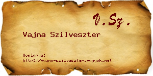 Vajna Szilveszter névjegykártya